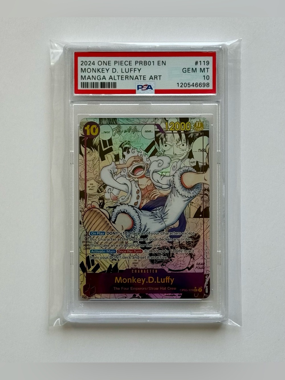 Monkey.D.Luffy Manga #119 OP05-119 Awakening of the New Era Fan Art Custom Card